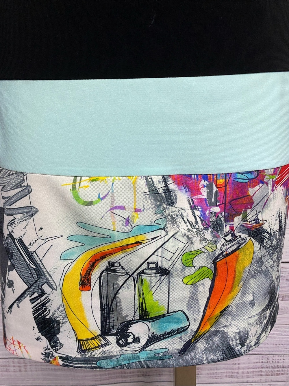 Joseph Ribkoff color block art deco dress - Picture 3 of 7